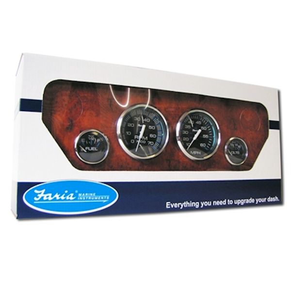 Faria Outboard Gauge Box Set - White or Black